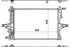 Радіатор охолодження двигуна для моделей: VOLVO (C70, S80, C70, V70, S60, XC70)