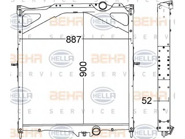 Радиатор охлаждения двигателя для моделей: VOLVO (FH, FH,FM,FH)