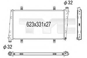 Радиатор охлаждения двигателя для моделей: VOLVO (S40, V40)