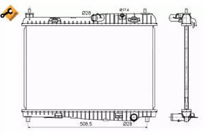 Радиатор охлаждения двигателя, FORDFiesta 08-