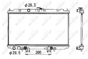 Радиатор охлаждения двигателя, NISSAN Almera 00-