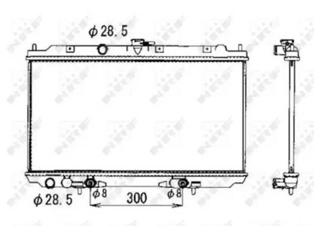 Радиатор охлаждения двигателя, NISSAN Almera 00-