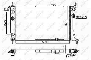Радиатор охлаждения двигателя, OPEL VAUXHALL Astra 91-