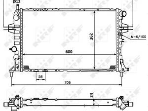 Радиатор охлаждения двигателя, OPEL VAUXHALL Astra 98-