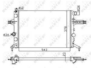 Радіатор охолодження двигуна, OPEL VAUXHALL Astra 98-