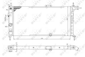 Радиатор охлаждения двигателя, OPEL VAUXHALL Combo (Kadett) 84-