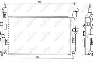 Радиатор охлаждения двигателя, OPEL VAUXHALL Meriva 03-