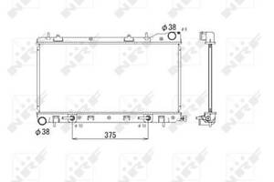 Радиатор охлаждения двигателя, SUBARU Forester 98-
