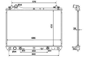 Радиатор охлаждения двигателя, SUZUKI Grand Vitara 05-