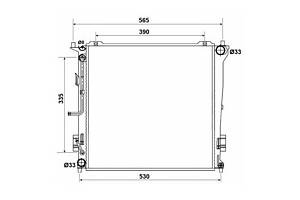 Радиатор охлаждения двигателя 53163