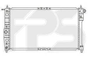 Радіатор охолодження двигуна Daewoo Nubira J150 (99-04) 1.6, 2.0 МКПП, з конд. і без конд. (AVA)
