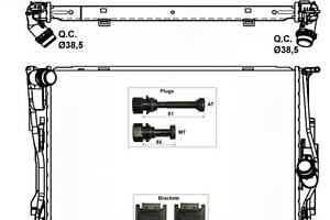Радиатор охлаждения двигателя EASY FIT, BMW 116i 07-