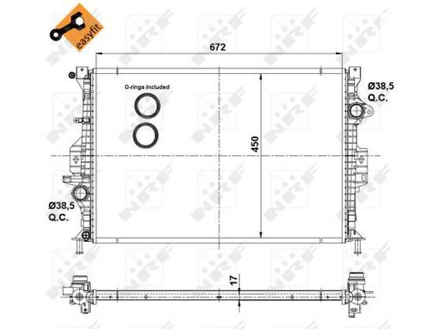 Радиатор охлаждения двигателя EASY FIT, FORD C-Max 10-