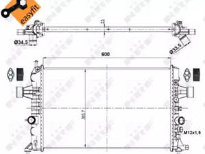 Радиатор охлаждения двигателя EASY FIT, OPEL VAUXHALL Astra 02-