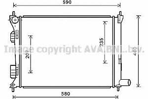 Радиатор охлаждения двигателя HYA2277