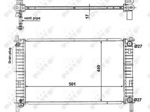 Радиатор охлаждения двигателя на 2, Fiesta, Fusion