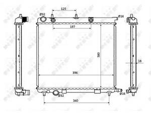 Радиатор охлаждения двигателя на 207, C2, C3
