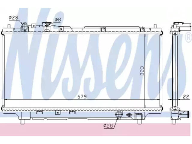 Радіатор охолодження двигуна на 323