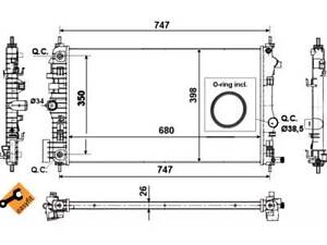 Радиатор охлаждения двигателя на 9-5, Insignia A, Malibu