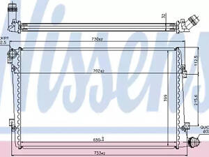 Радиатор охлаждения двигателя на A3, Altea, Caddy, Eos, Golf, Jetta, Leon, Octavia, Passat B6, Superb, Toledo, Touran