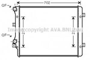 Радіатор охолодження двигуна на A3, Altea XL, Beetle, Caddy, Eos, Golf, Jetta, Octavia, Passat B6, Passat B7, Passat...