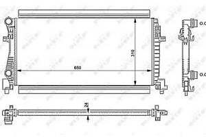 Радиатор охлаждения двигателя на A3, Ateca, Golf, Leon, Octavia, Q2, T-Roc, Touran, Yeti