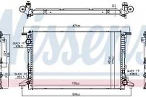 Радиатор охлаждения двигателя на A4, A5, A6, A7, A8, Q5, Q7, Q8, Touareg