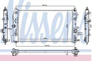 Радіатор охолодження двигуна Astra J, Cascada, Cruze, Zafira C