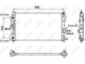 Радиатор охлаждения двигателя на Astra J, Cruze, Orlando, Zafira C