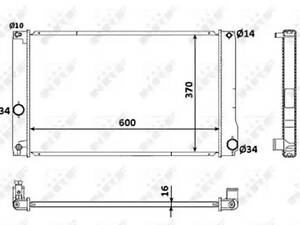 Радіатор охолодження двигуна Auris, CT, Prius