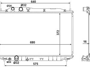 Радиатор охлаждения двигателя на Civic