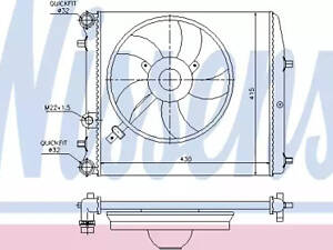 Радіатор охолодження двигуна на Cordoba, Fabia, Ibiza, Polo, Rapid, Roomster, Spaceback, Toledo