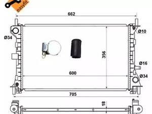 Радиатор охлаждения двигателя на Focus