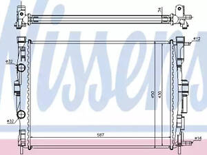 Радиатор охлаждения двигателя на Megane, Scenic