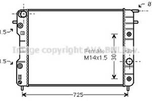 Радіатор охолодження двигуна на Omega B