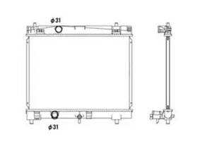 Радиатор охлаждения двигателя на Yaris