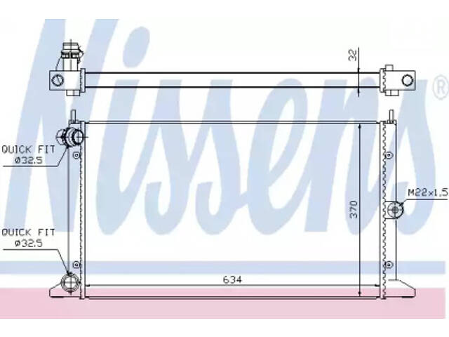 Радиатор охлаждения двигателя NISSENS