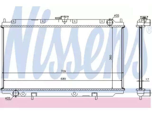 Радиатор охлаждения двигателя NISSENS