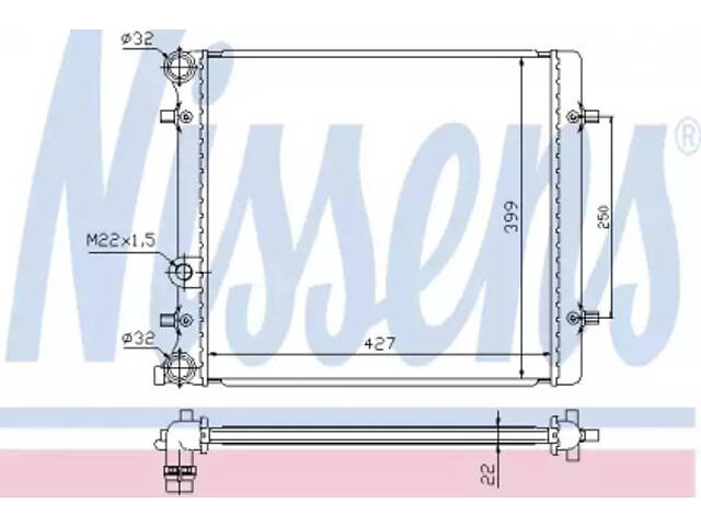 Радиатор охлаждения двигателя NISSENS
