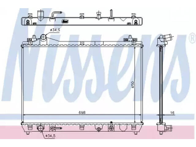 Радиатор охлаждения двигателя NISSENS