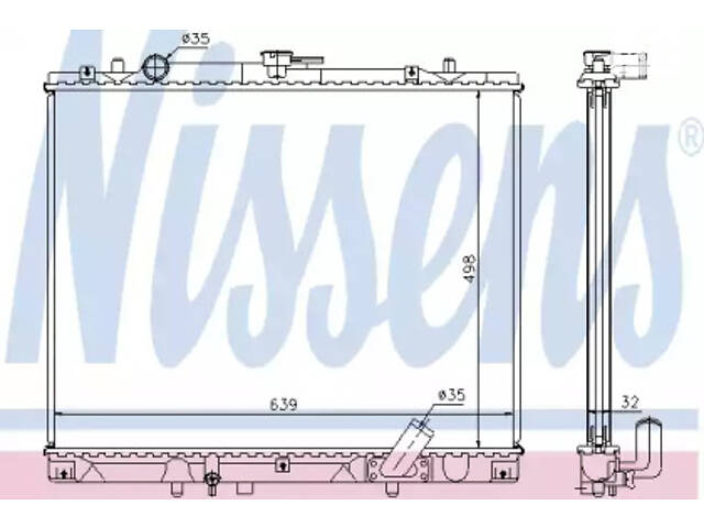 Радиатор охлаждения двигателя NISSENS
