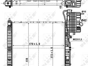 Радиатор охлаждения двигателя NRF 50576, MERCEDES V-Class 96-