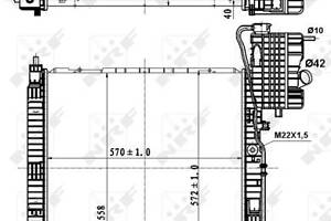 Радиатор охлаждения двигателя NRF 50576, MERCEDES V-Class 96-