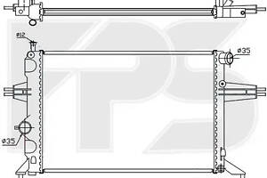 Радіатор охолодження двигуна OPEL ASTRA G 1998-2009