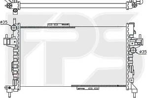 Радіатор охолодження двигуна OPEL COMBO 2001-2011