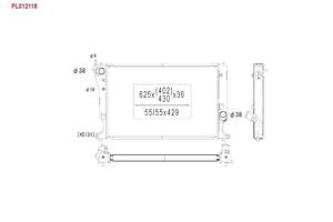 Радиатор охлаждения двигателя PL012118