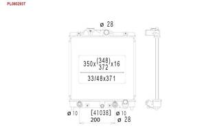 Радиатор охлаждения двигателя PL080293T