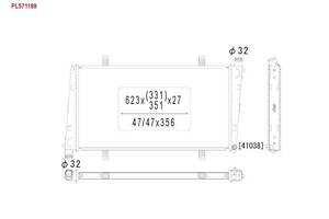 Радиатор охлаждения двигателя PL571189
