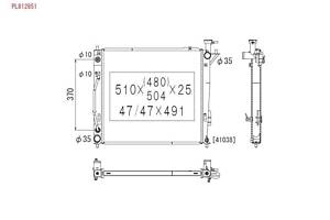 Радиатор охлаждения двигателя PL812851