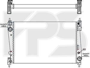 Радиатор охлаждения FIAT PUNTO 2006- 1.4-2.0 Nissens